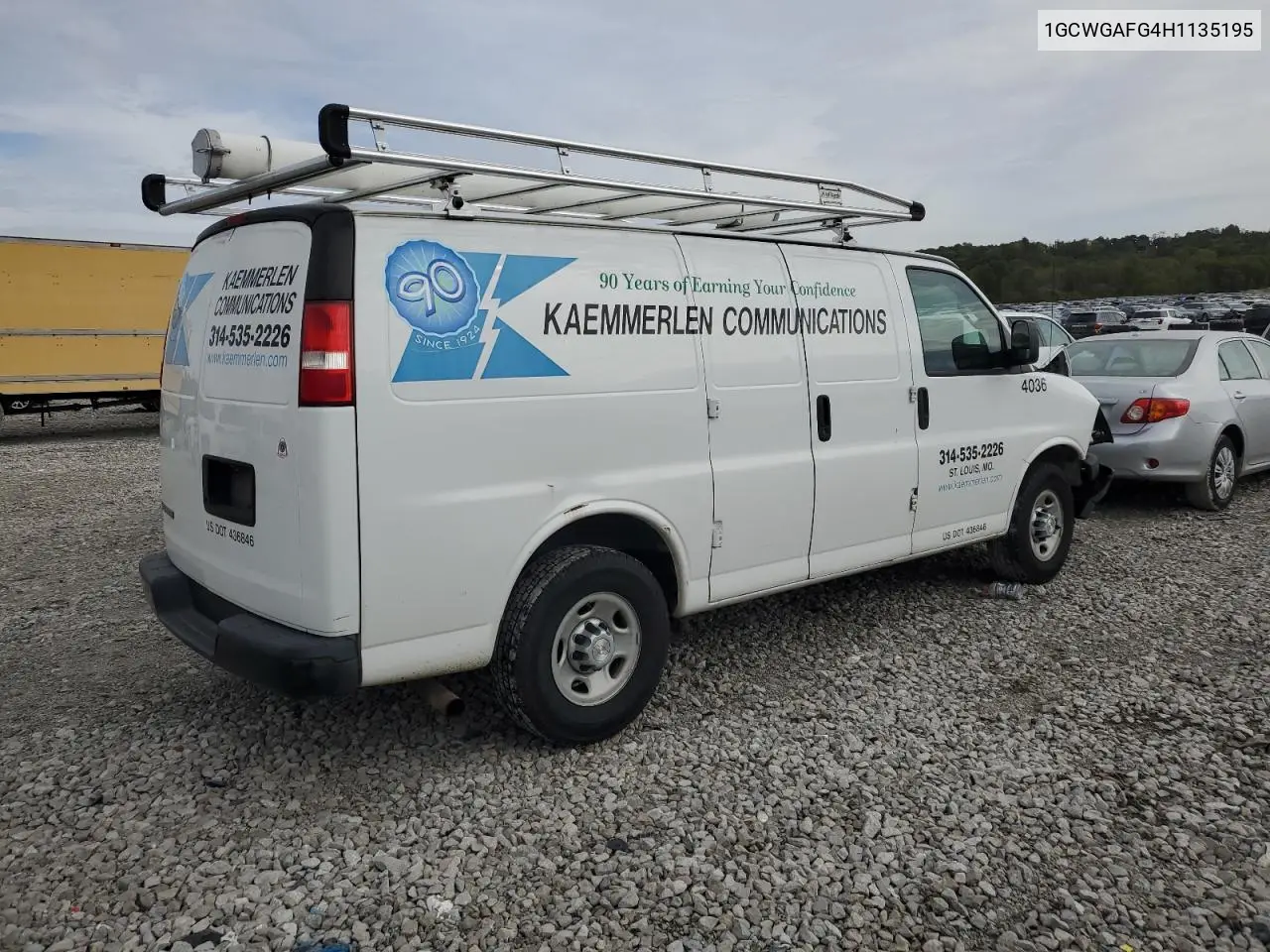 1GCWGAFG4H1135195 2017 Chev Express G2500