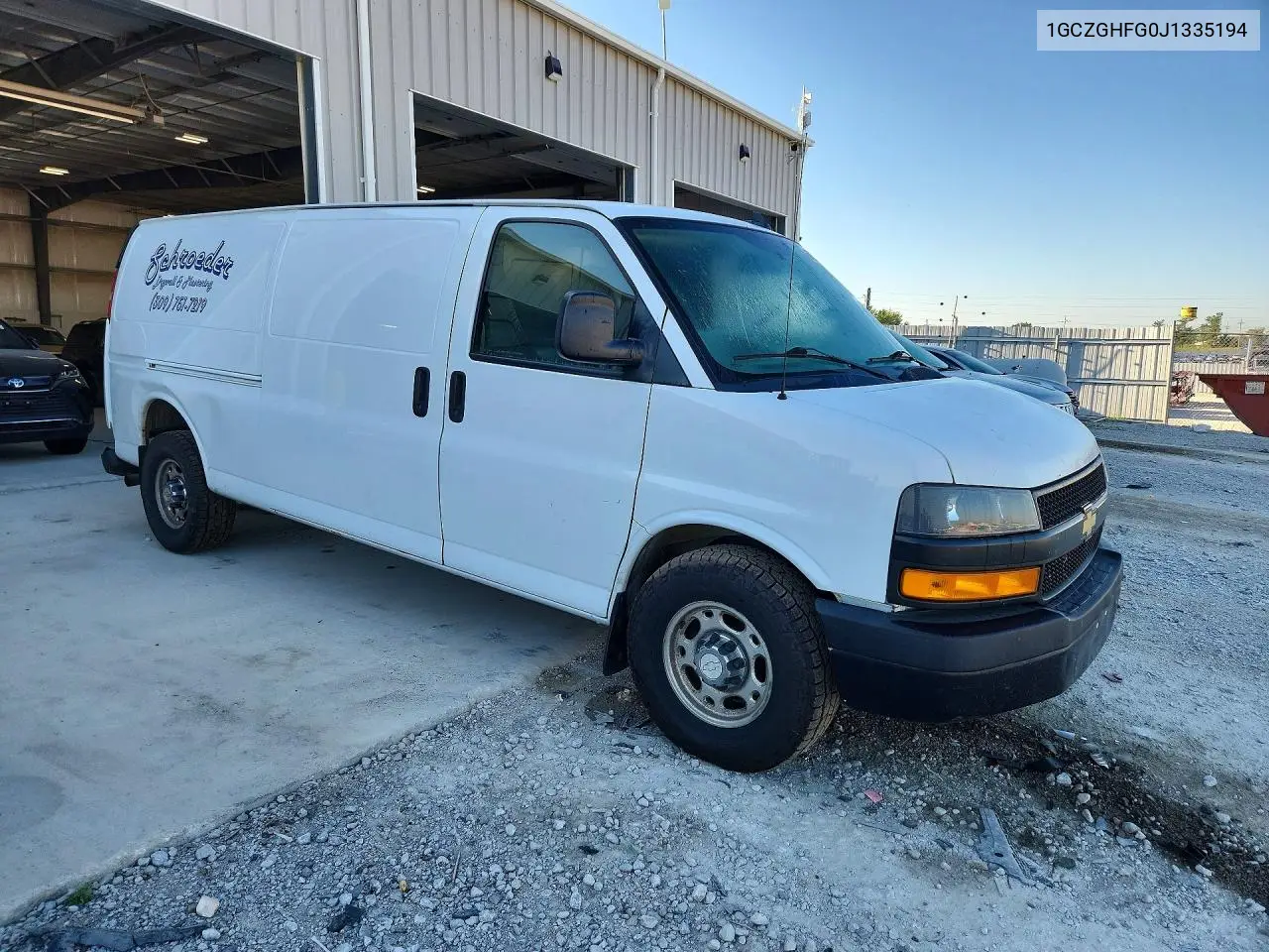 2018 Chevrolet Express G3500 VIN: 1GCZGHFG0J1335194 Lot: 60829336