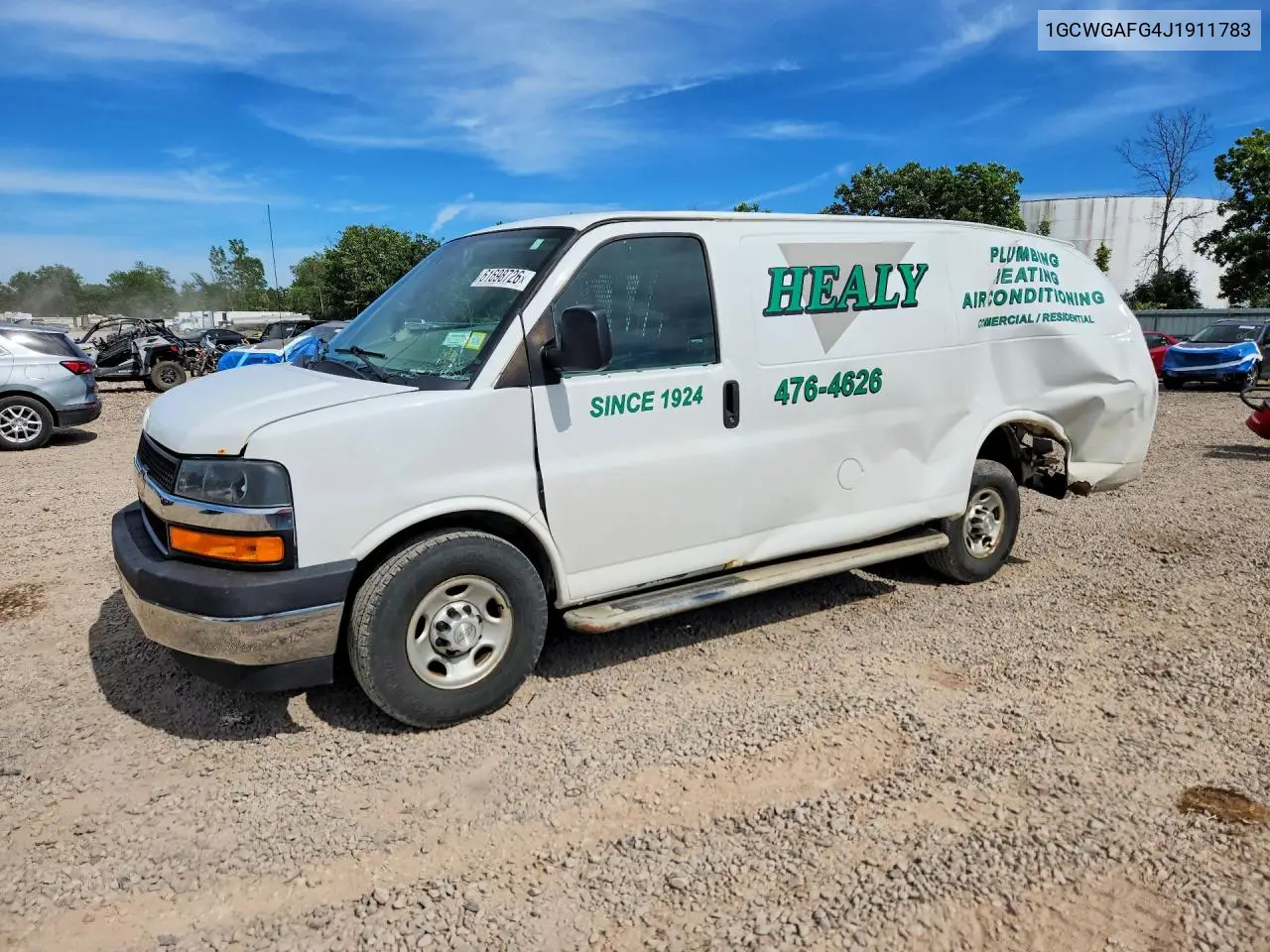 2018 Chevrolet Express G2500 VIN: 1GCWGAFG4J1911783 Lot: 61698726
