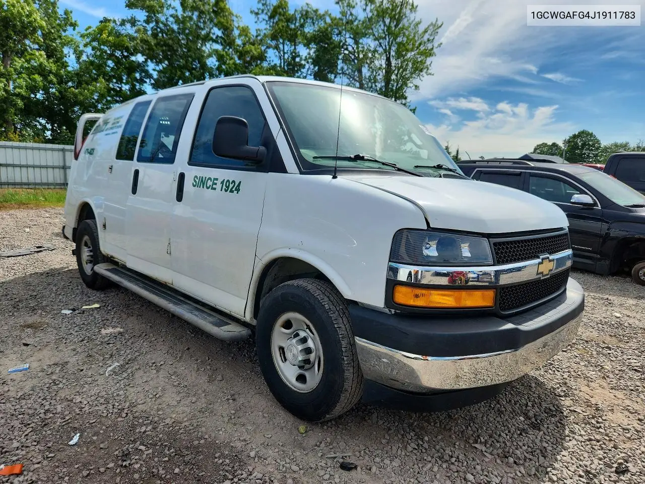 2018 Chevrolet Express G2500 VIN: 1GCWGAFG4J1911783 Lot: 61698726