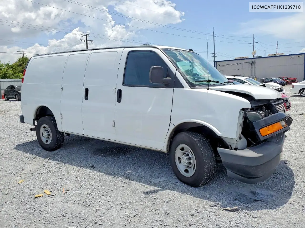 2019 Chevrolet Express 2500 Cargo Delivery Van VIN: 1GCWGAFP1K1339718 Lot: 60775266