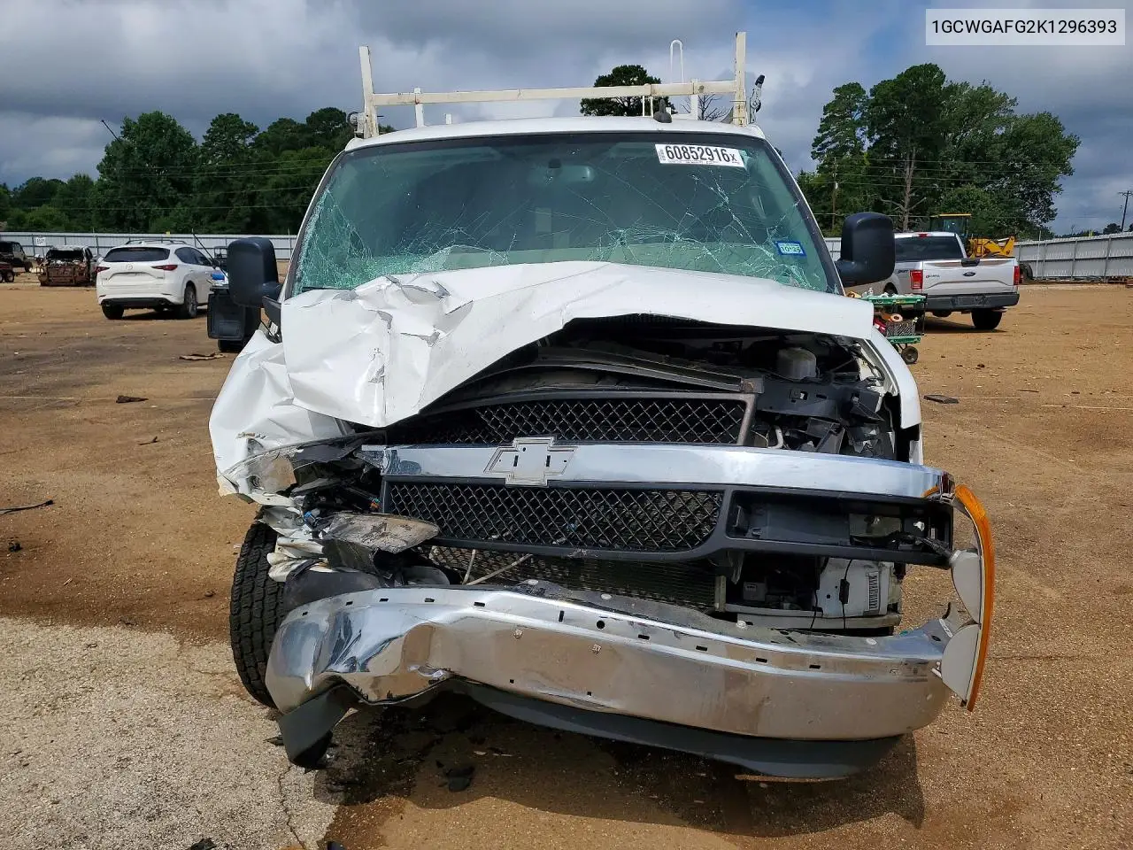 2019 Chevrolet Express 2500 Cargo Delivery Van VIN: 1GCWGAFG2K1296393 Lot: 60852916