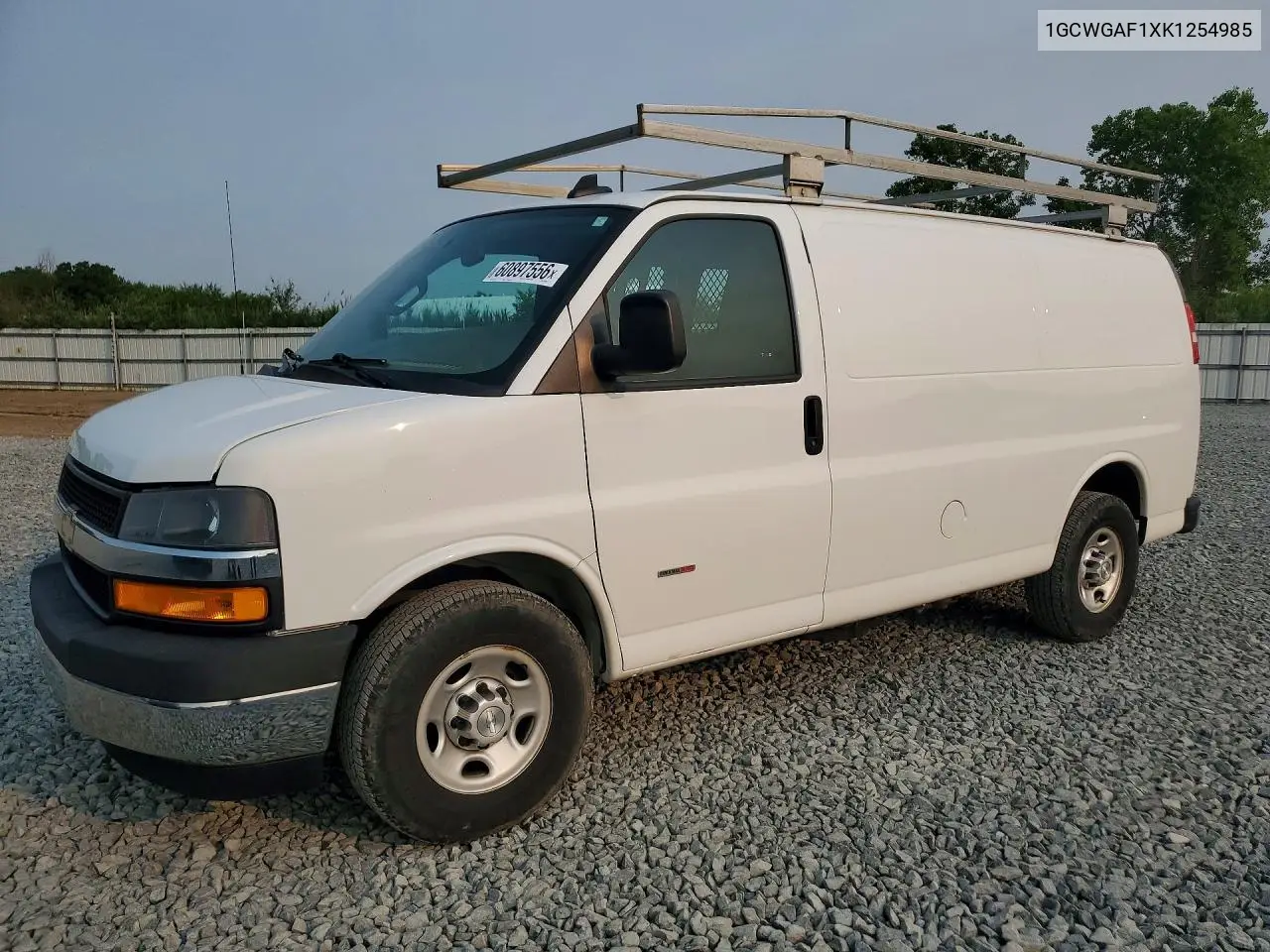 2019 Chevrolet Express G2500 VIN: 1GCWGAF1XK1254985 Lot: 60897556