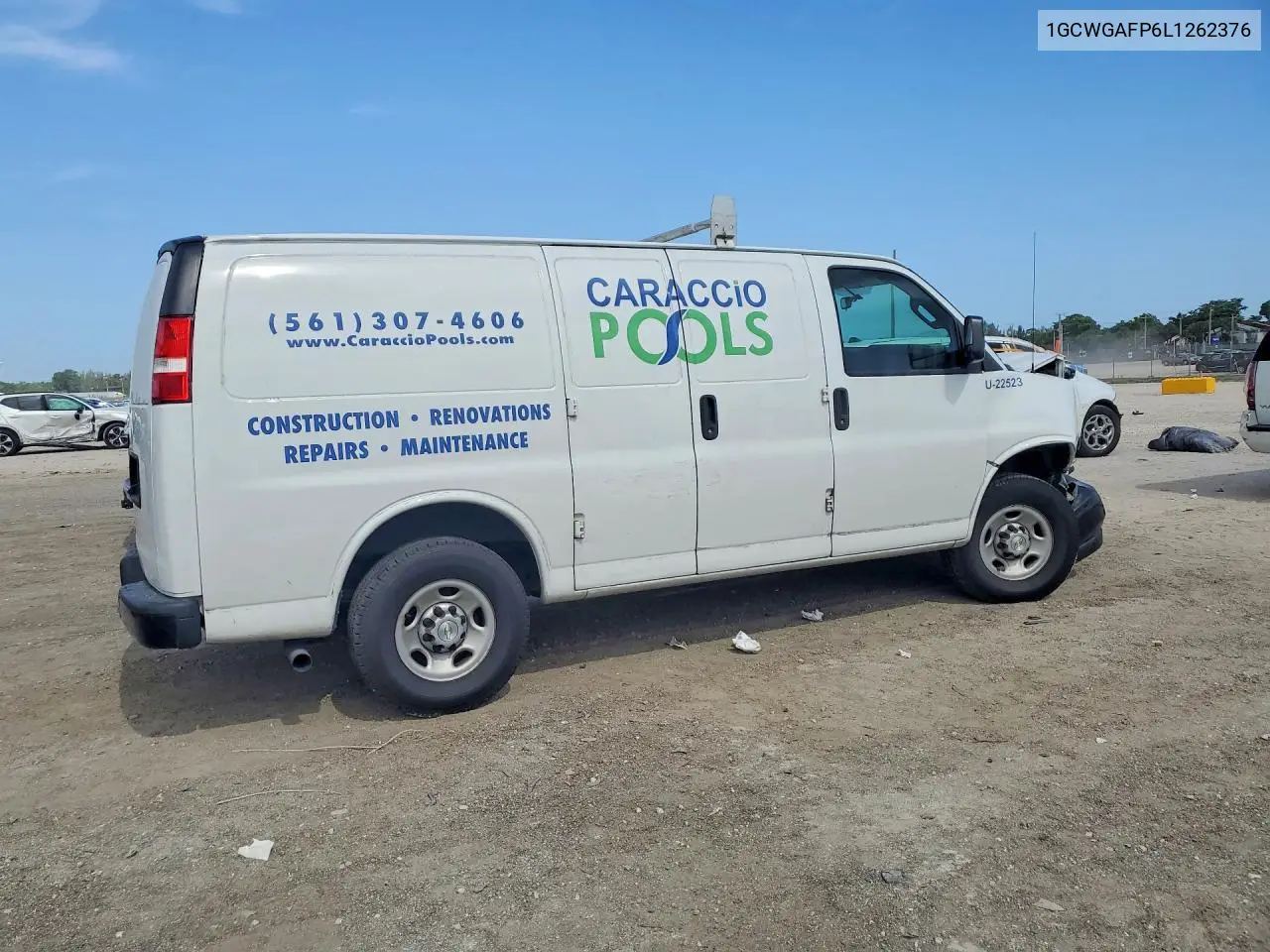 2020 Chevrolet Express G2500 VIN: 1GCWGAFP6L1262376 Lot: 60151046