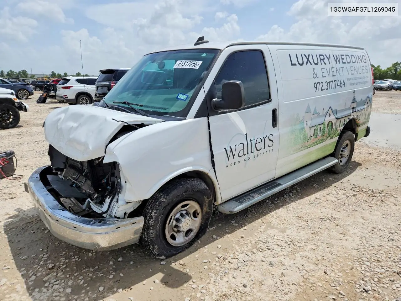 2020 Chevrolet Express G2500 VIN: 1GCWGAFG7L1269045 Lot: 61317056