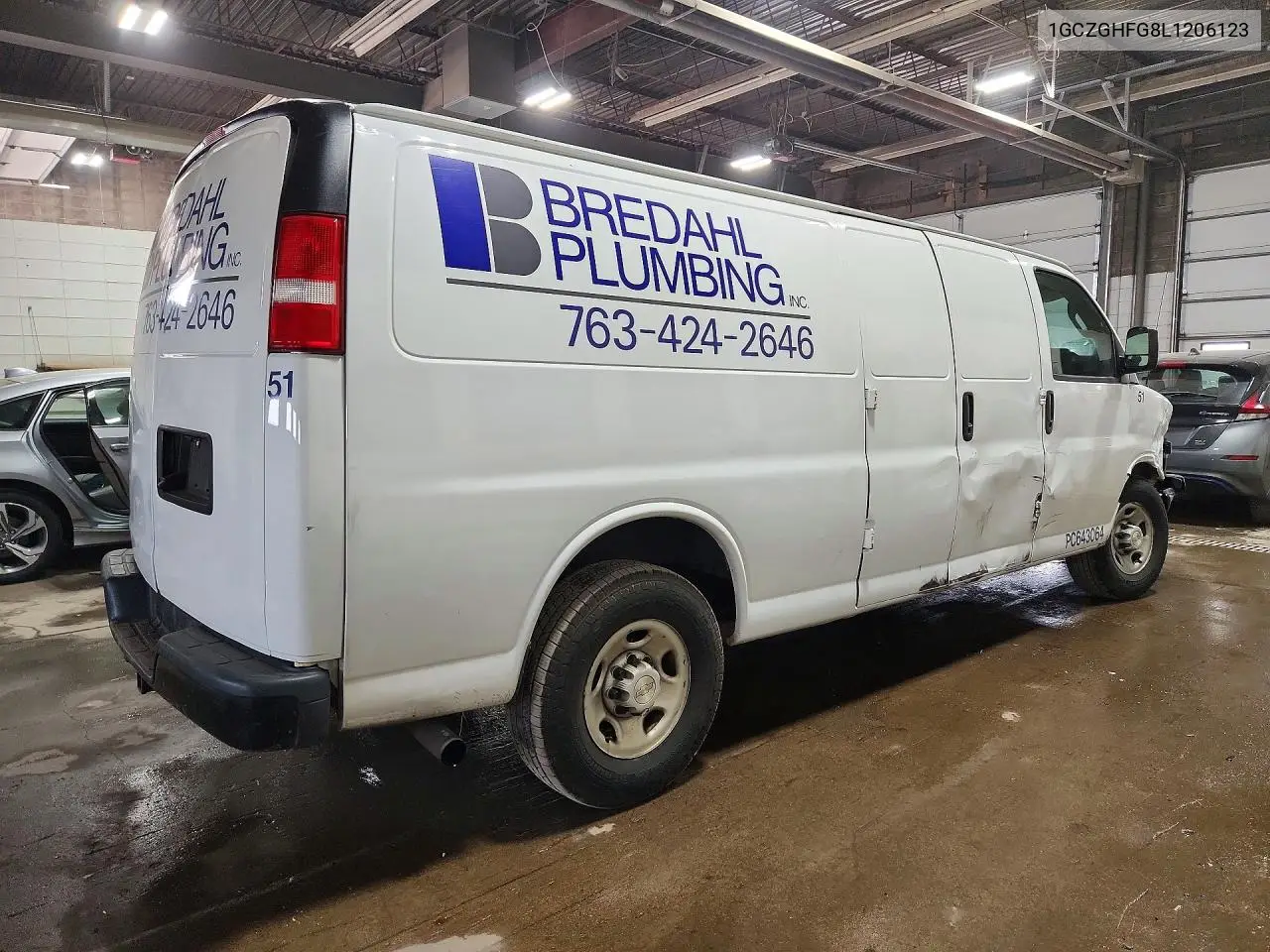 2020 Chevrolet Express Van VIN: 1GCZGHFG8L1206123 Lot: 61357596