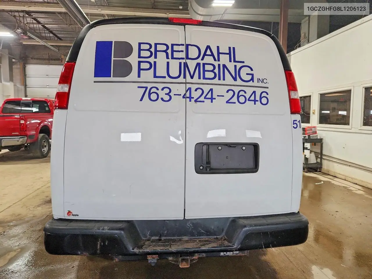 2020 Chevrolet Express Van VIN: 1GCZGHFG8L1206123 Lot: 61357596