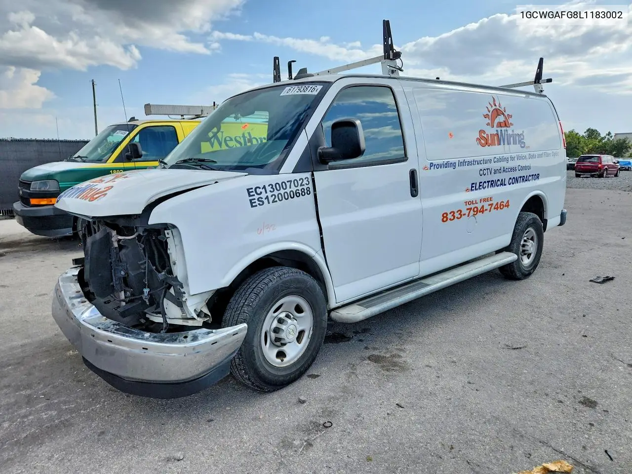 2020 Chevrolet Express G2500 VIN: 1GCWGAFG8L1183002 Lot: 61793816