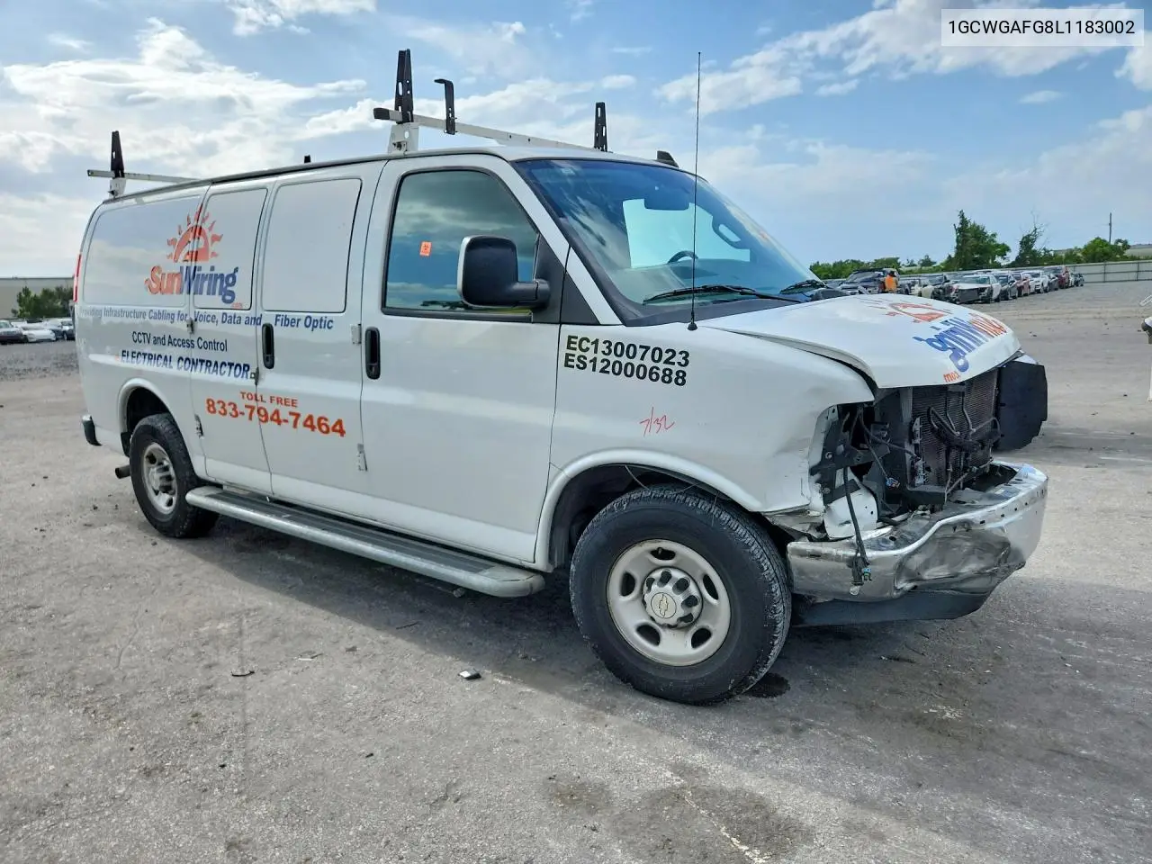 2020 Chevrolet Express G2500 VIN: 1GCWGAFG8L1183002 Lot: 61793816