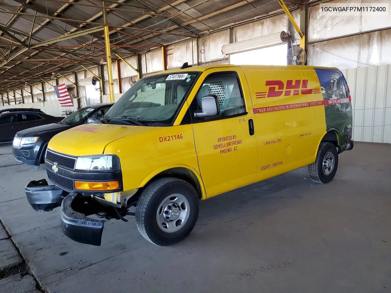 2021 Chevrolet Express G VIN: 1GCWGAFP7M1172400 Lot: 57437966