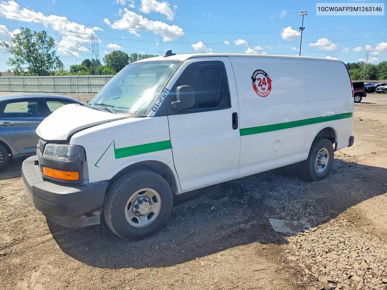 2021 Chevrolet Express VIN: 1GCWGAFP3M1263146 Lot: 58191066