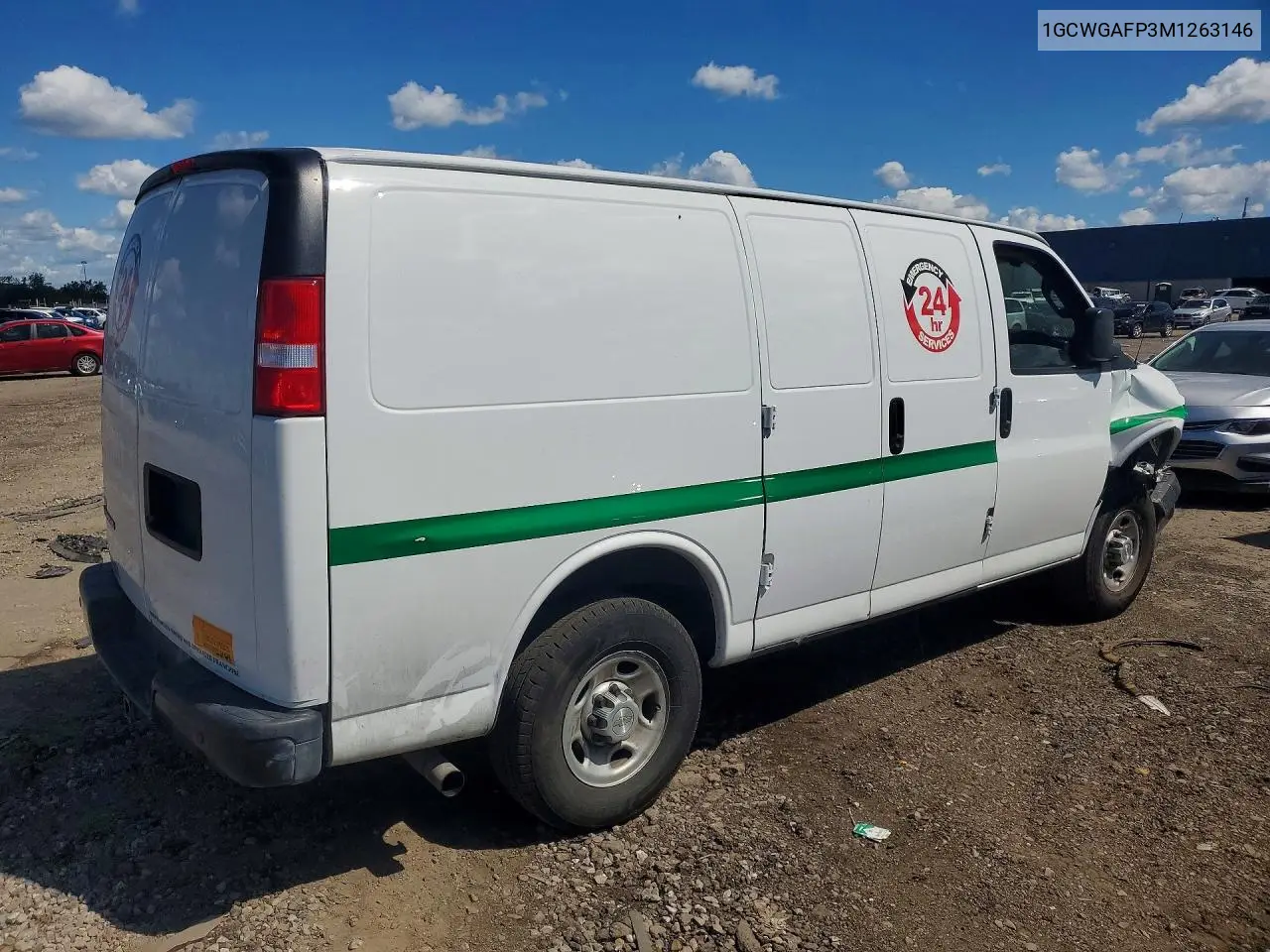2021 Chevrolet Express VIN: 1GCWGAFP3M1263146 Lot: 58191066
