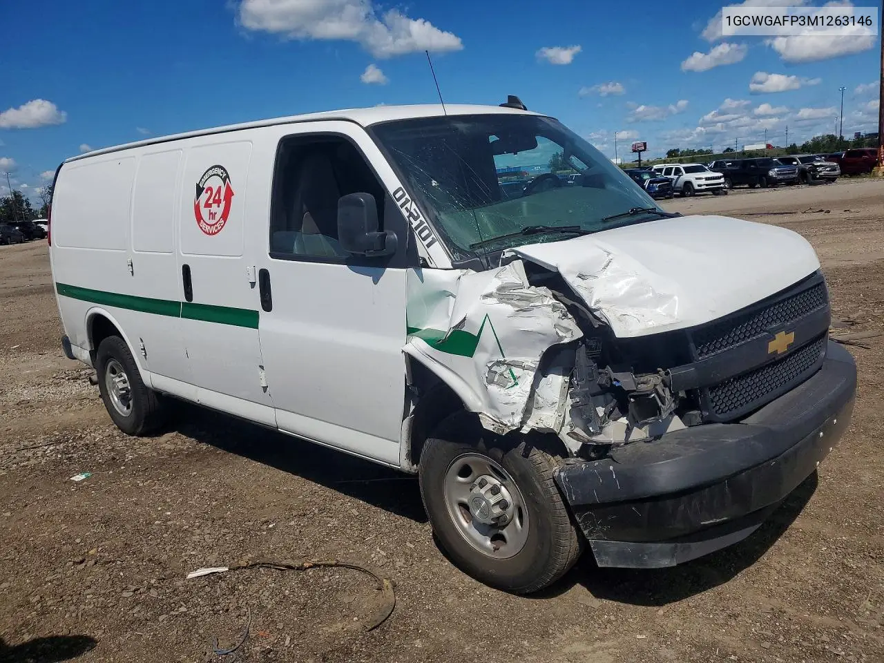 2021 Chevrolet Express VIN: 1GCWGAFP3M1263146 Lot: 58191066