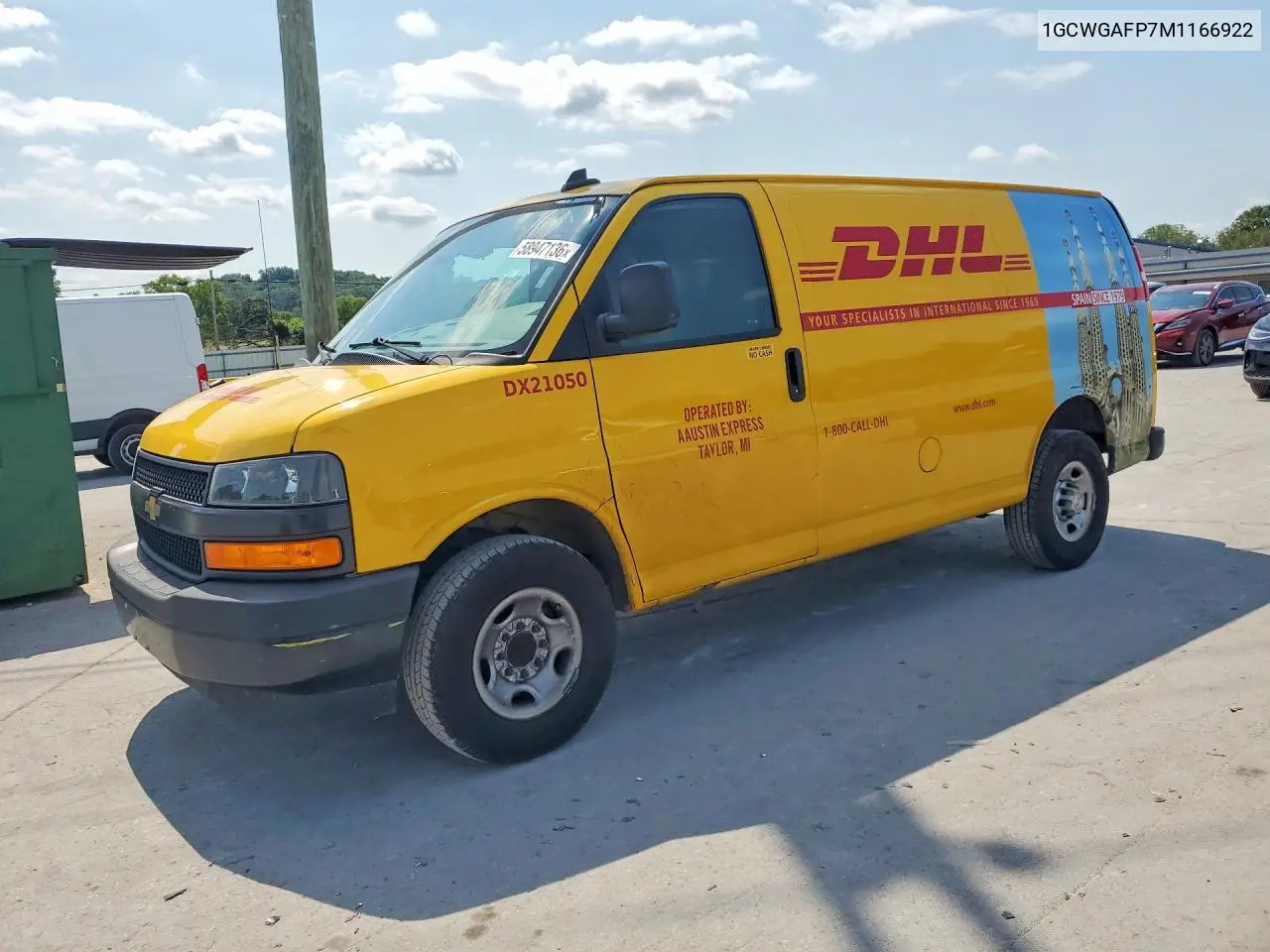 2021 Chevrolet Express G2500 VIN: 1GCWGAFP7M1166922 Lot: 58947136