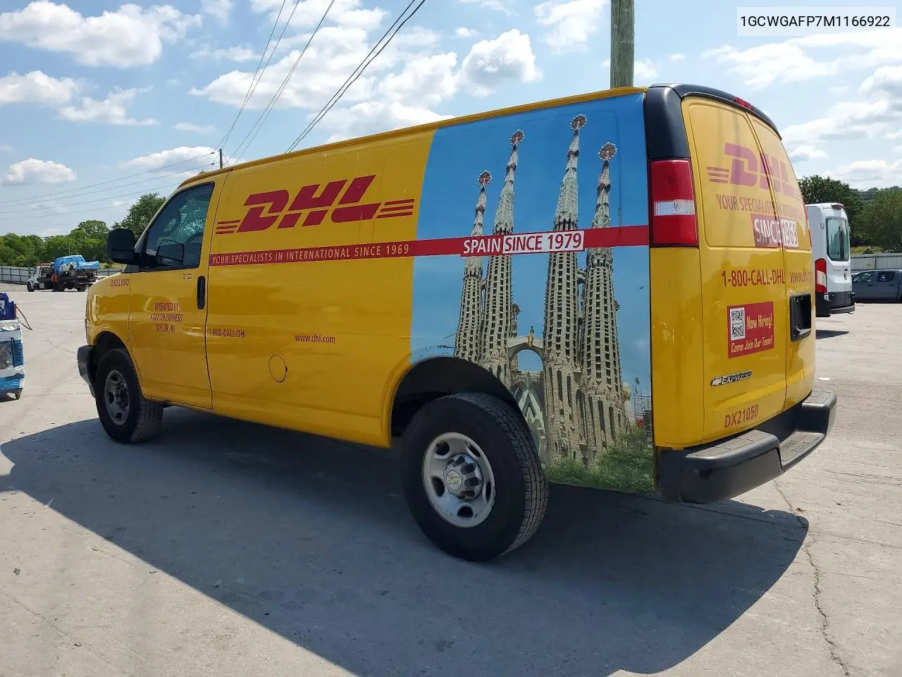 2021 Chevrolet Express G2500 VIN: 1GCWGAFP7M1166922 Lot: 58947136