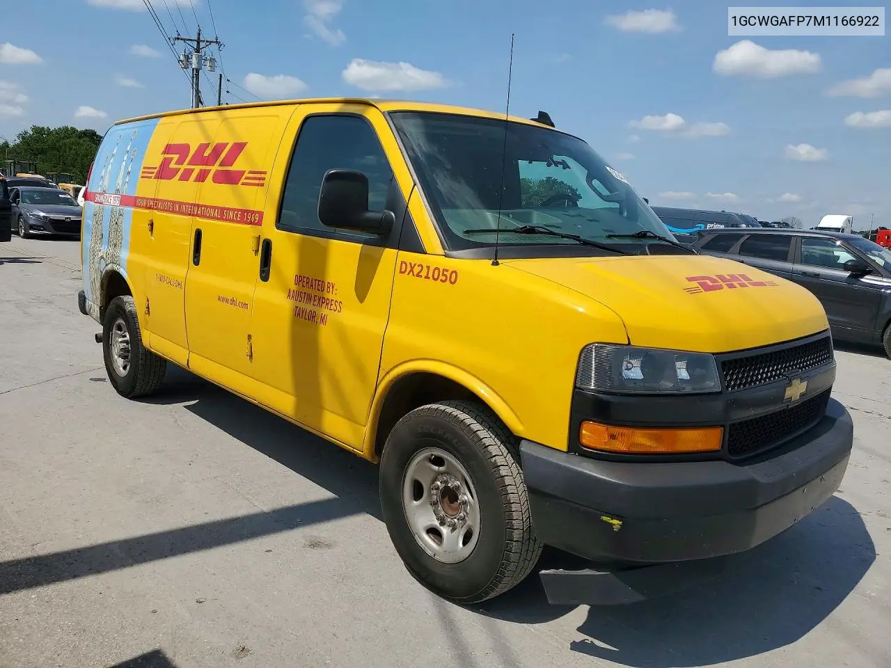 2021 Chevrolet Express G2500 VIN: 1GCWGAFP7M1166922 Lot: 58947136