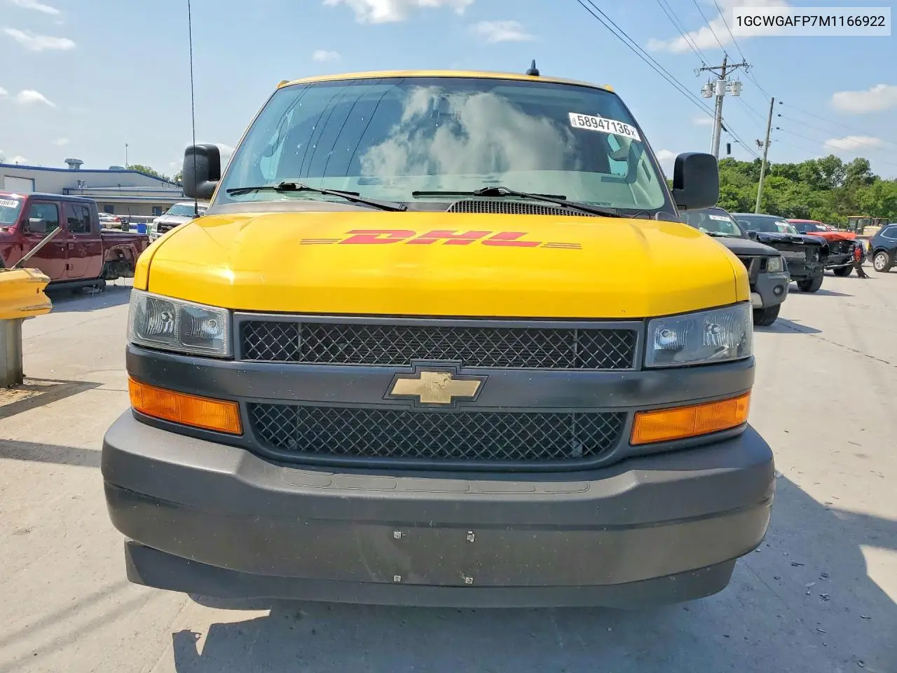 2021 Chevrolet Express G2500 VIN: 1GCWGAFP7M1166922 Lot: 58947136
