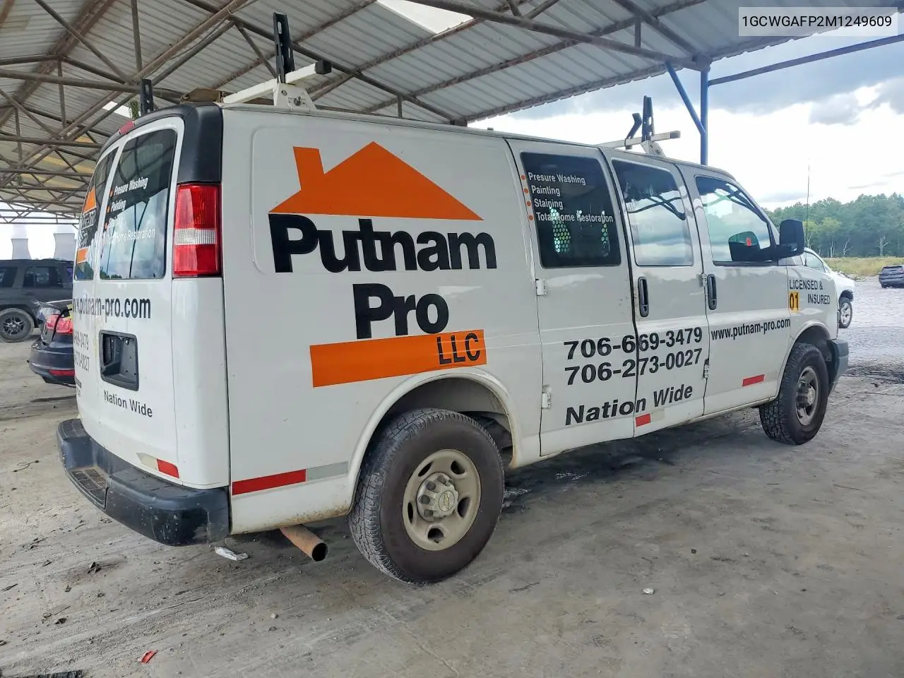 2021 Chevrolet Express G2500 VIN: 1GCWGAFP2M1249609 Lot: 60037736