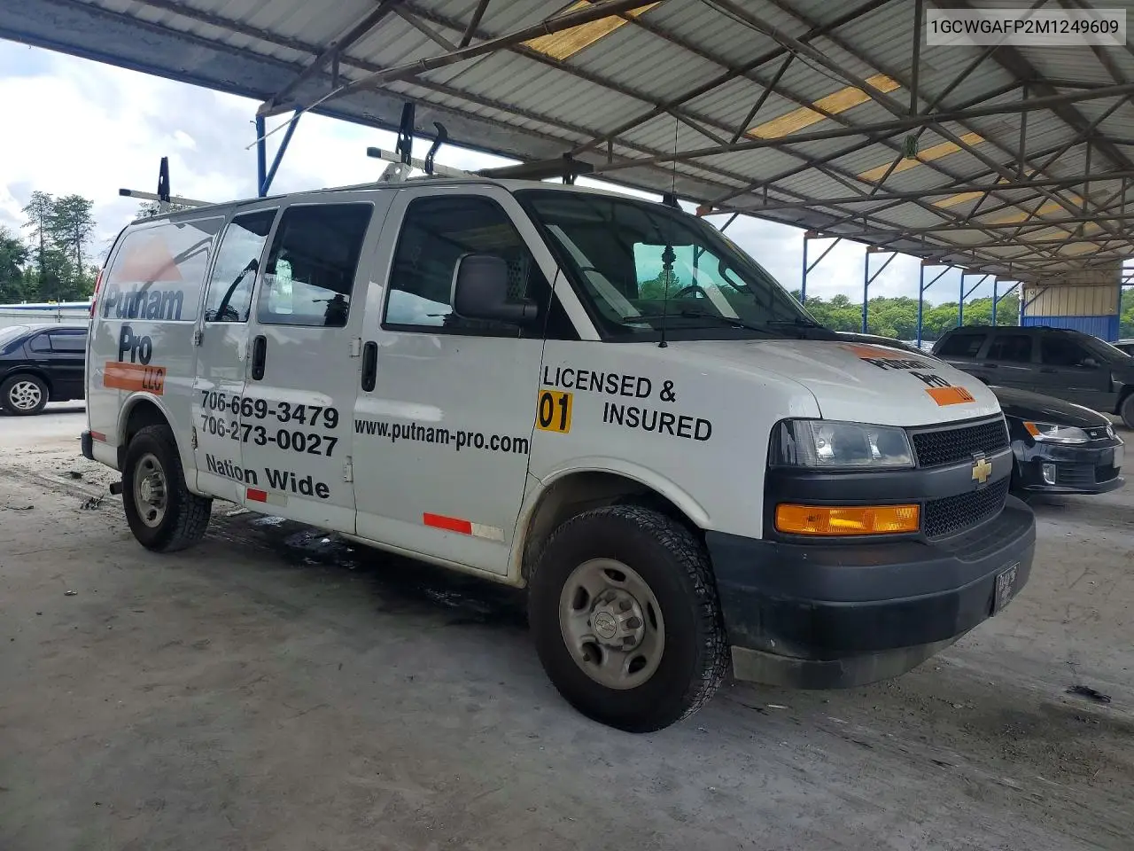 2021 Chevrolet Express G2500 VIN: 1GCWGAFP2M1249609 Lot: 60037736