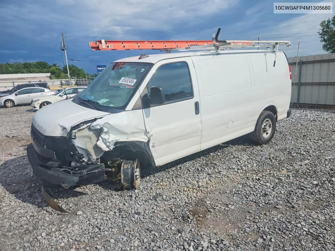 2021 Chevrolet Express G2500 VIN: 1GCWGAFP4M1305680 Lot: 85452485