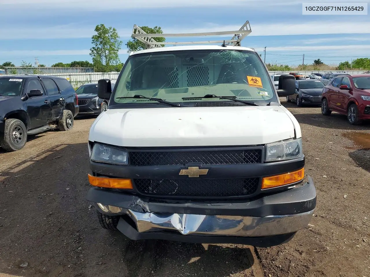 2022 Chevrolet Express G3500 VIN: 1GCZGGF71N1265429 Lot: 54486576