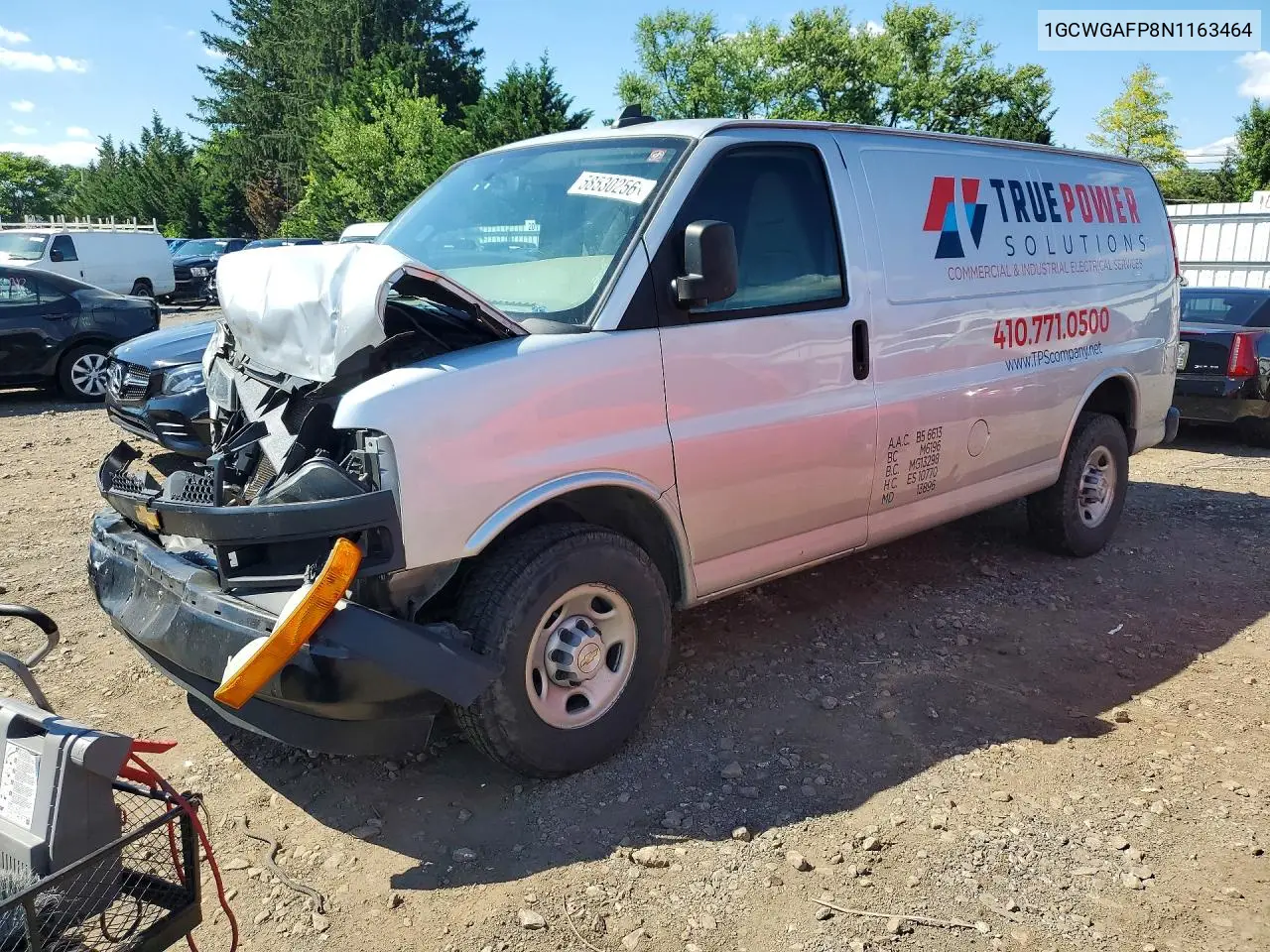2022 Chevrolet Express G2500 VIN: 1GCWGAFP8N1163464 Lot: 58530256