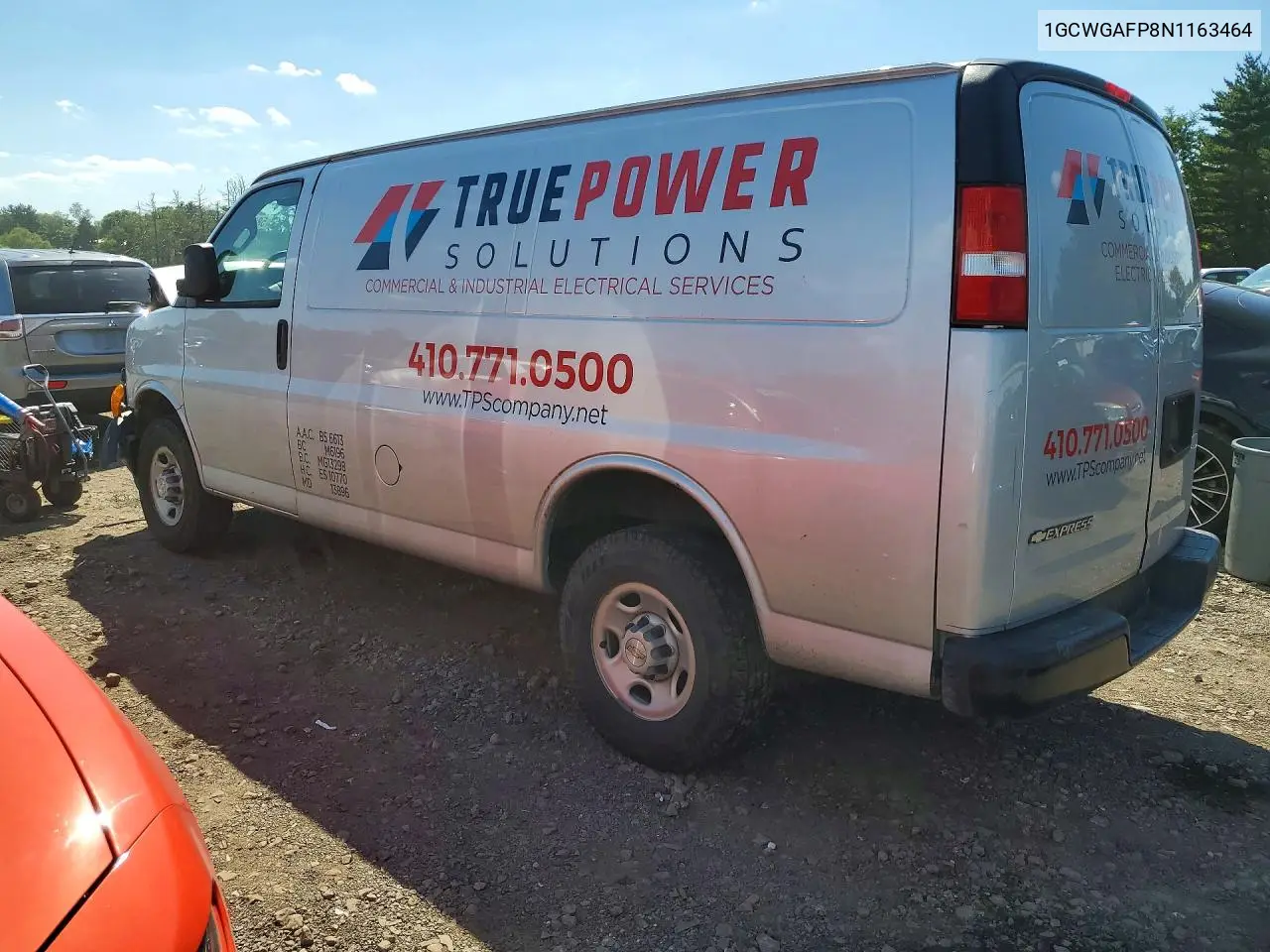 2022 Chevrolet Express G2500 VIN: 1GCWGAFP8N1163464 Lot: 58530256