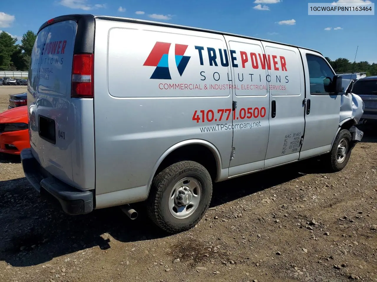 2022 Chevrolet Express G2500 VIN: 1GCWGAFP8N1163464 Lot: 58530256