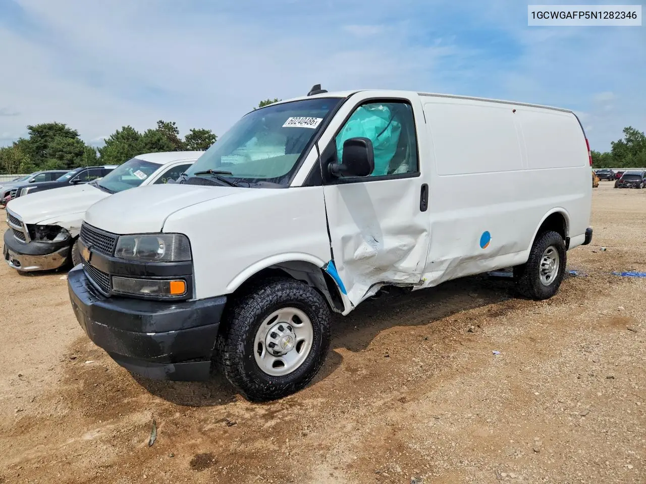 2022 Chevrolet Express 2500 Cargo Delivery Van VIN: 1GCWGAFP5N1282346 Lot: 60240486