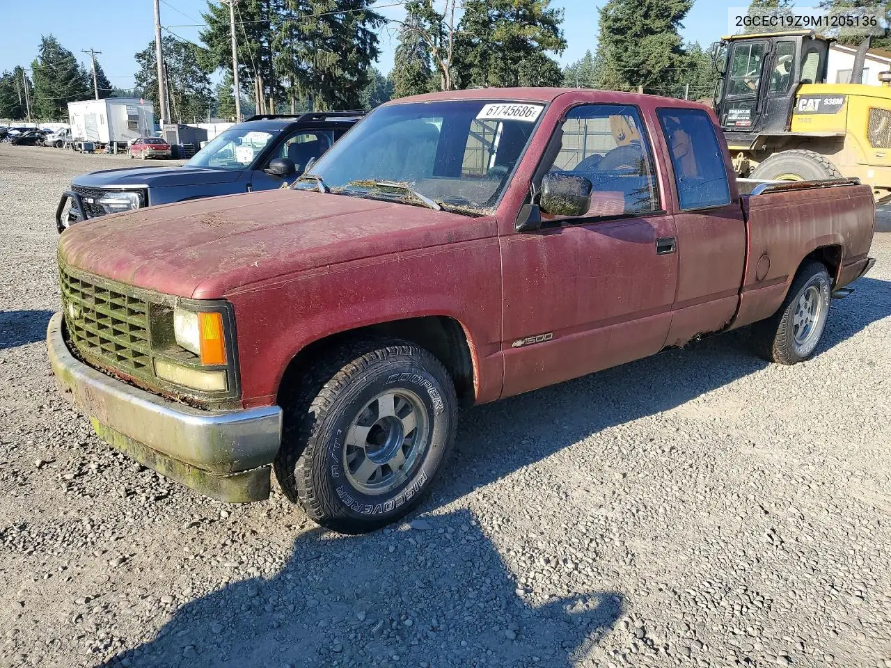 1991 Chevrolet Gmt-400 C1500 VIN: 2GCEC19Z9M1205136 Lot: 61745686