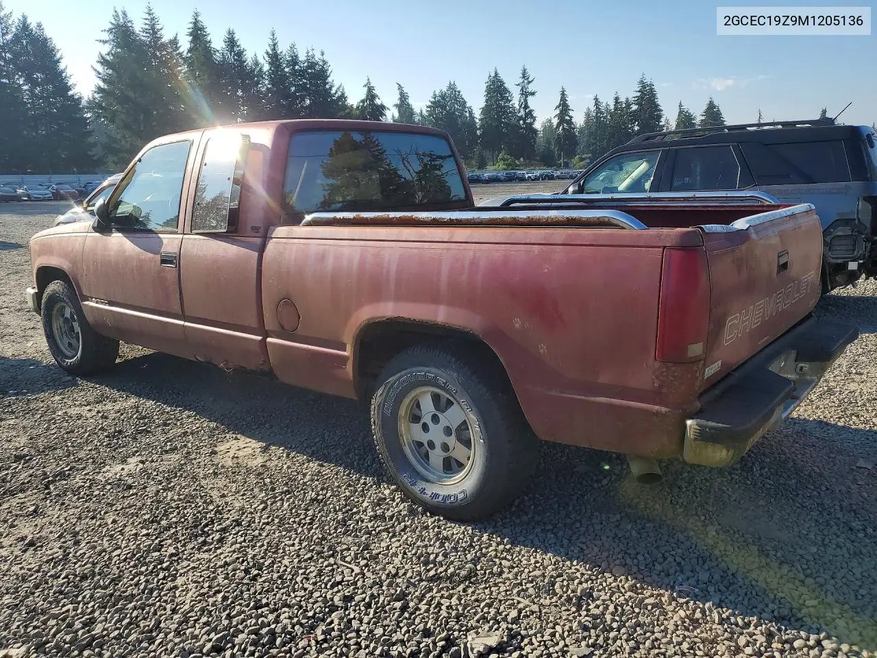 1991 Chevrolet Gmt-400 C1500 VIN: 2GCEC19Z9M1205136 Lot: 61745686