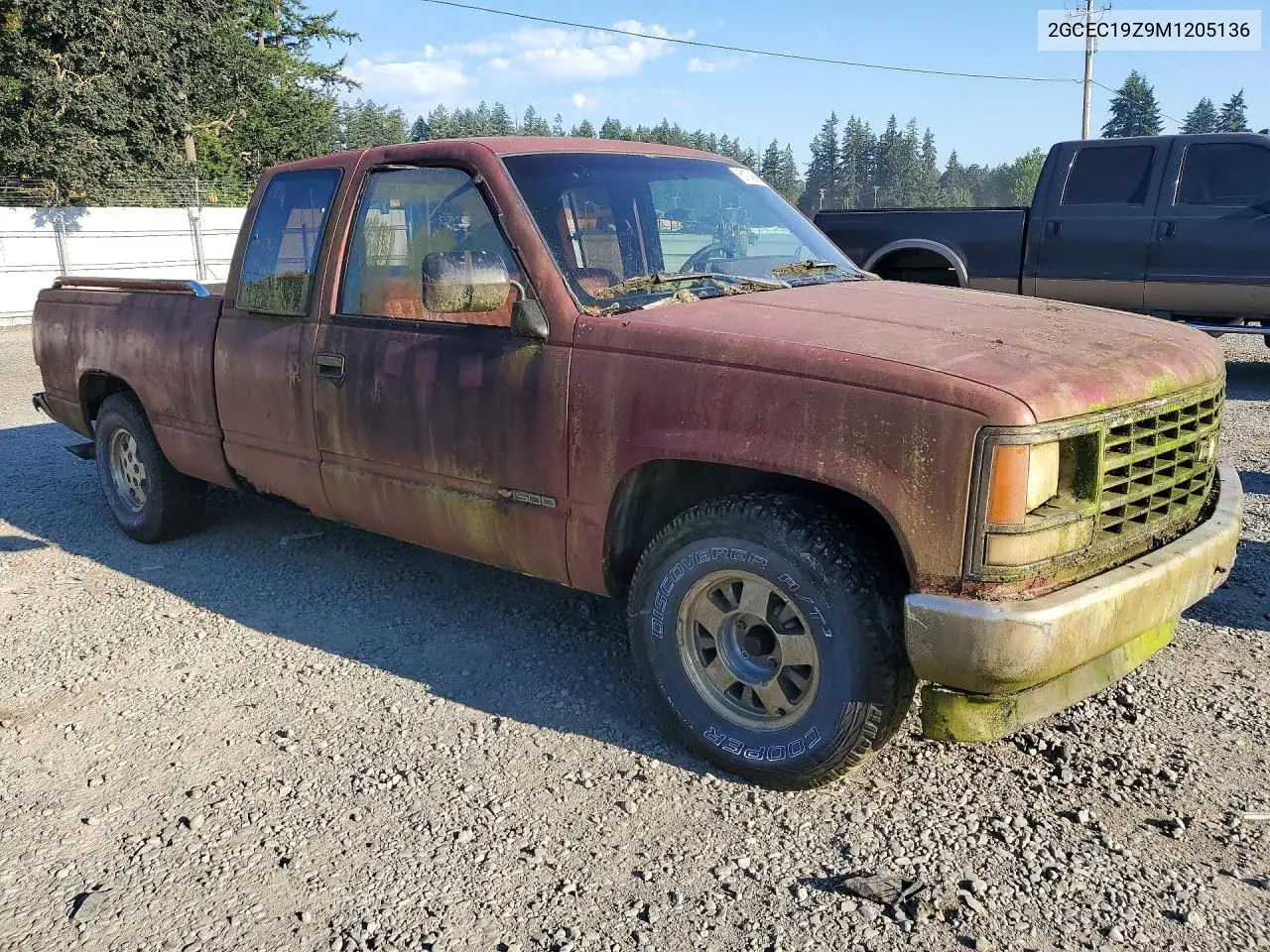 1991 Chevrolet Gmt-400 C1500 VIN: 2GCEC19Z9M1205136 Lot: 61745686