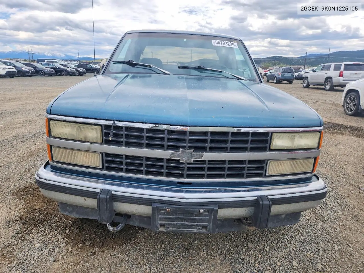 1992 Chevrolet Gmt-400 K1500 VIN: 2GCEK19K0N1225105 Lot: 54793236