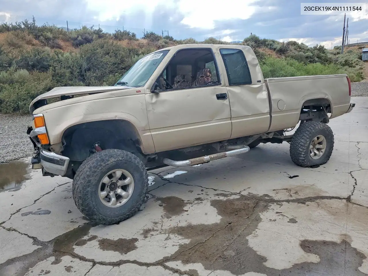 1992 Chevrolet Gmt-400 K1500 VIN: 2GCEK19K4N1111544 Lot: 57086456