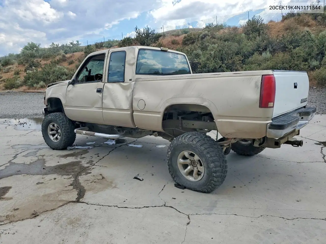 1992 Chevrolet Gmt-400 K1500 VIN: 2GCEK19K4N1111544 Lot: 57086456