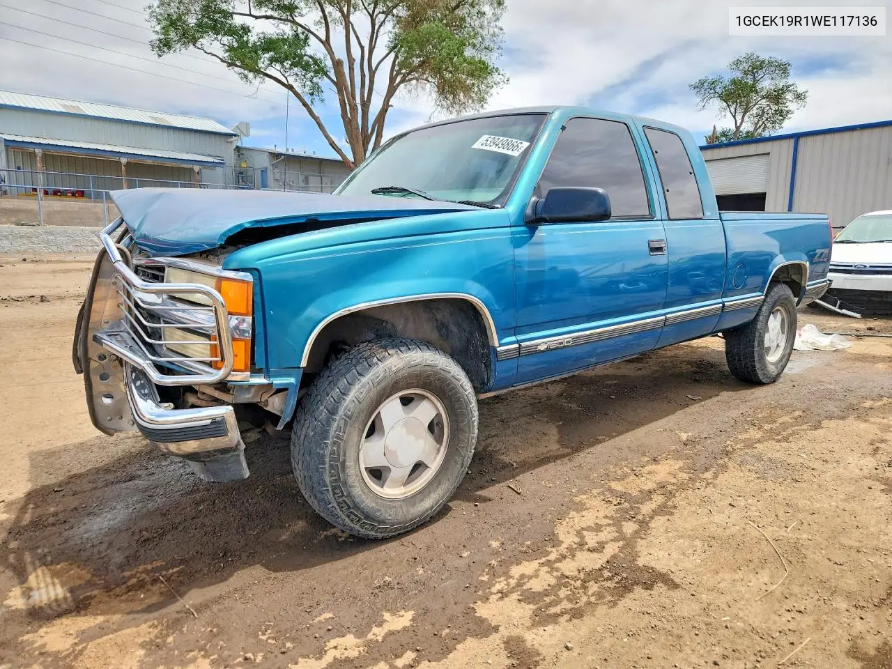 1998 Chevrolet Gmt-400 K1500 VIN: 1GCEK19R1WE117136 Lot: 53949866