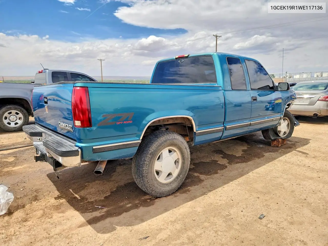 1998 Chevrolet Gmt-400 K1500 VIN: 1GCEK19R1WE117136 Lot: 53949866