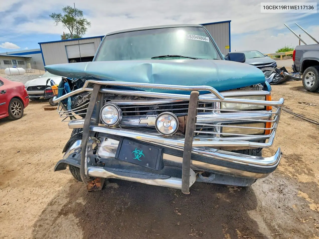 1998 Chevrolet Gmt-400 K1500 VIN: 1GCEK19R1WE117136 Lot: 53949866