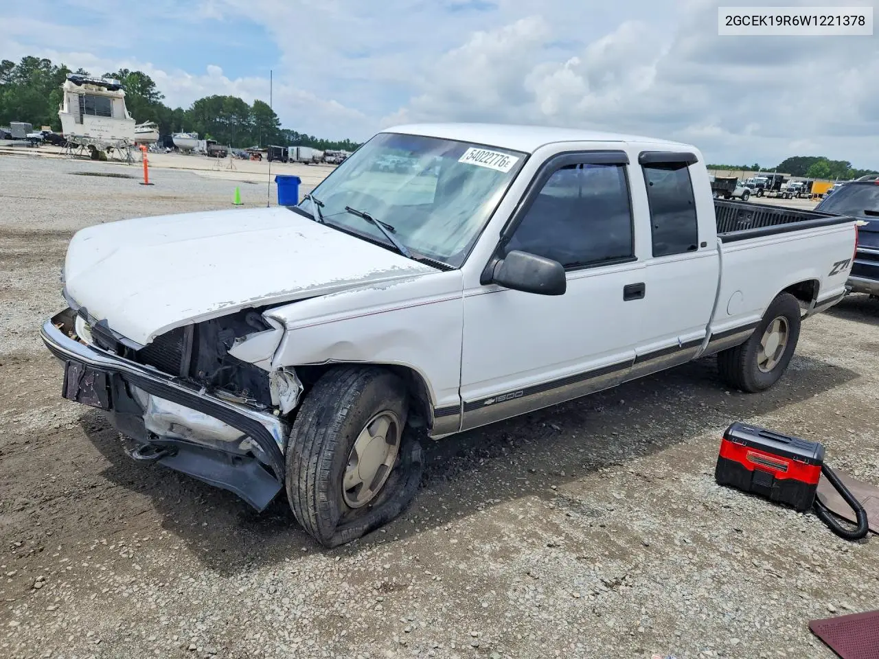 1998 Chevrolet Gmt-400 K1500 VIN: 2GCEK19R6W1221378 Lot: 54022776