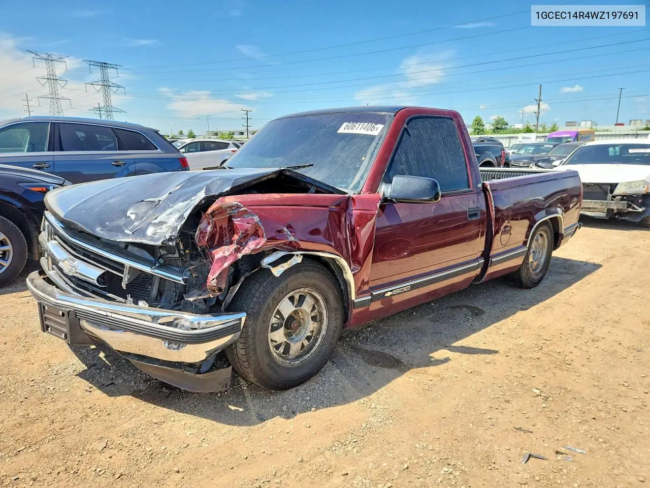 1998 Chevrolet Gmt-400 C1500 VIN: 1GCEC14R4WZ197691 Lot: 60611406
