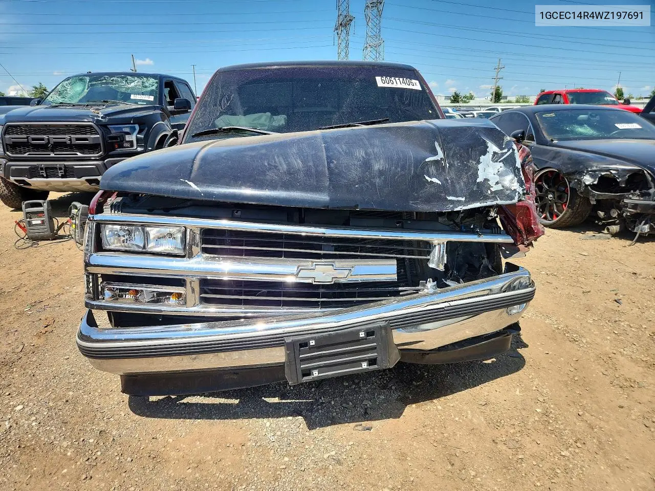 1998 Chevrolet Gmt-400 C1500 VIN: 1GCEC14R4WZ197691 Lot: 60611406