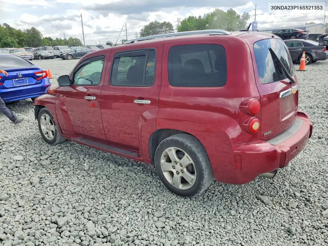 2006 Chevrolet Hhr Lt VIN: 3GNDA23P16S521353 Lot: 57896986