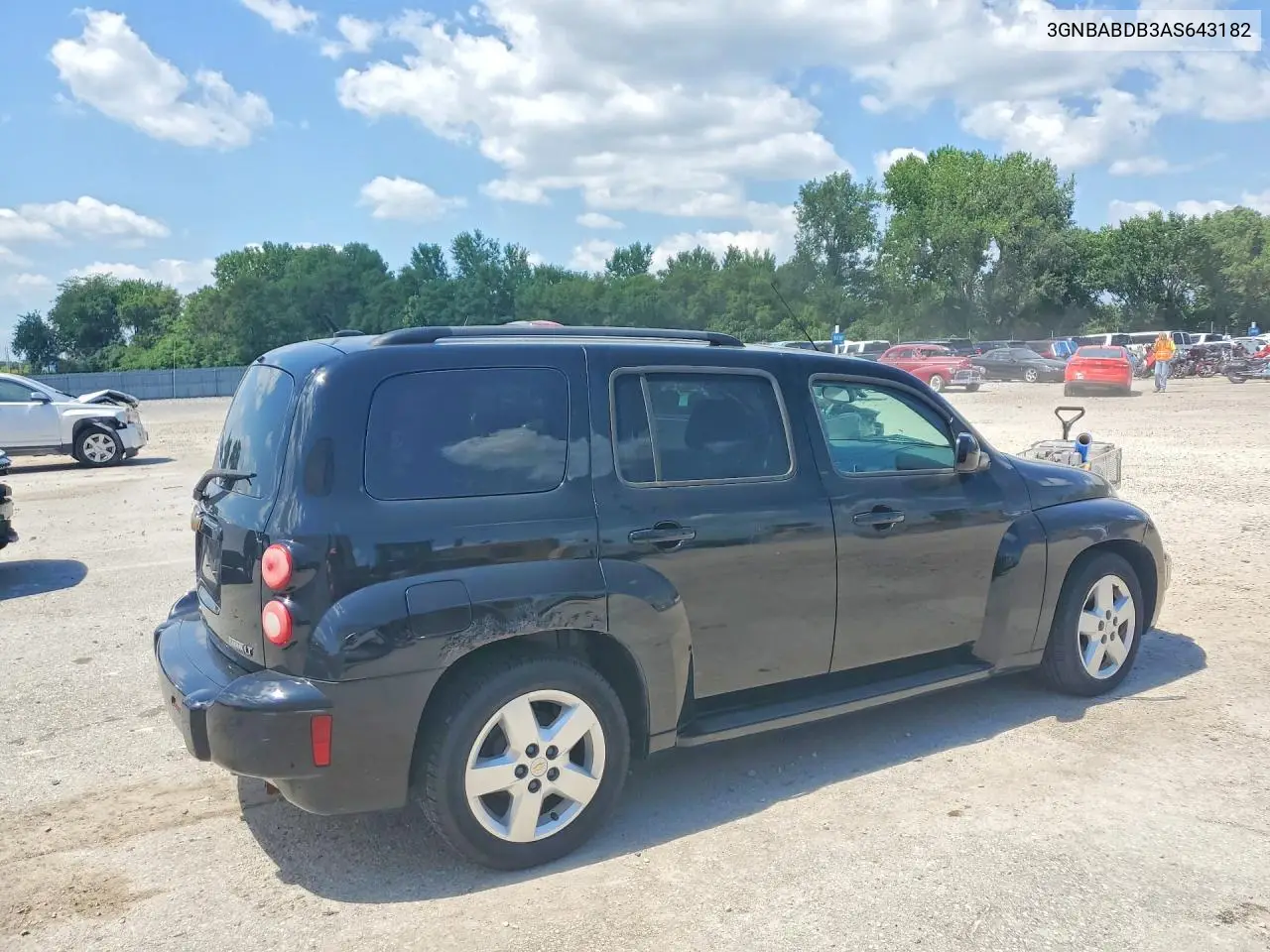 2010 Chevrolet Hhr Lt VIN: 3GNBABDB3AS643182 Lot: 59786506