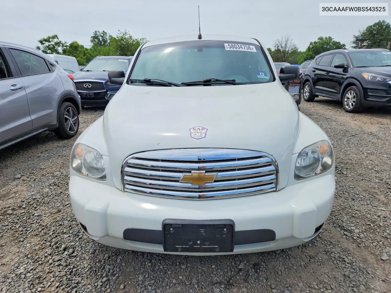 2011 Chevrolet Hhr Panel Ls VIN: 3GCAAAFW0BS543525 Lot: 58034756