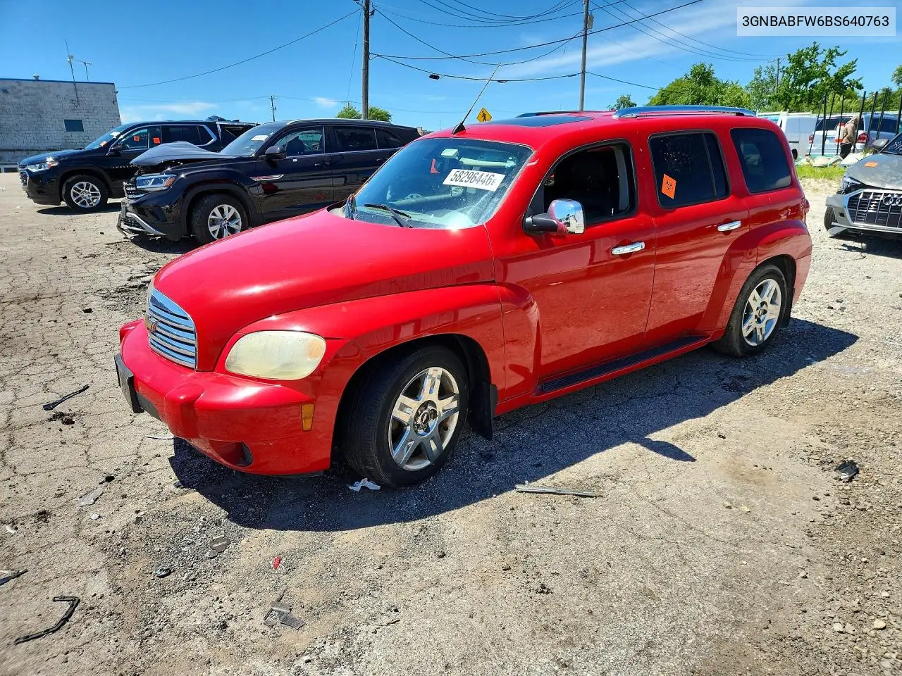 2011 Chevrolet Hhr Lt VIN: 3GNBABFW6BS640763 Lot: 58296446