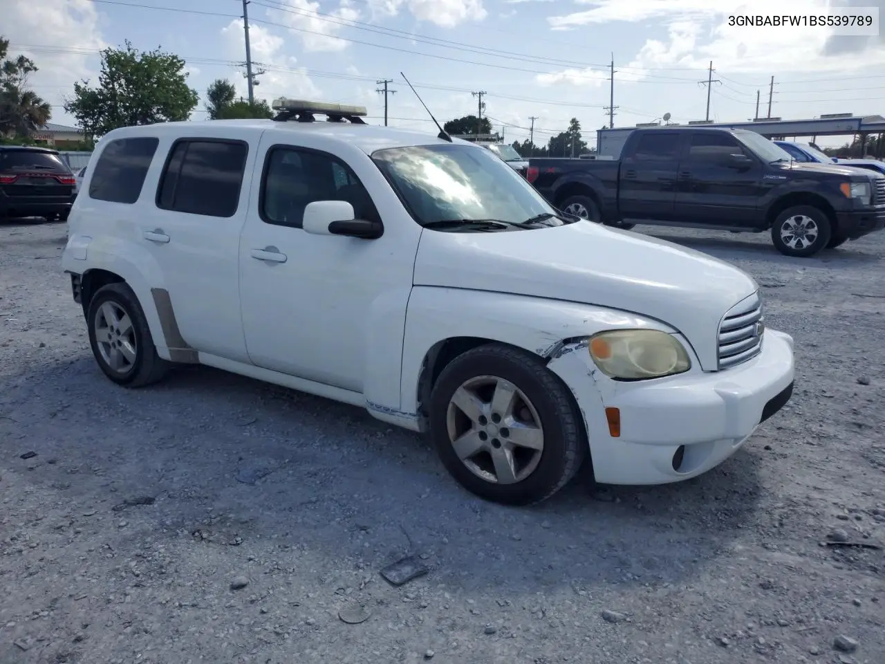 2011 Chevrolet Hhr Lt VIN: 3GNBABFW1BS539789 Lot: 62124456