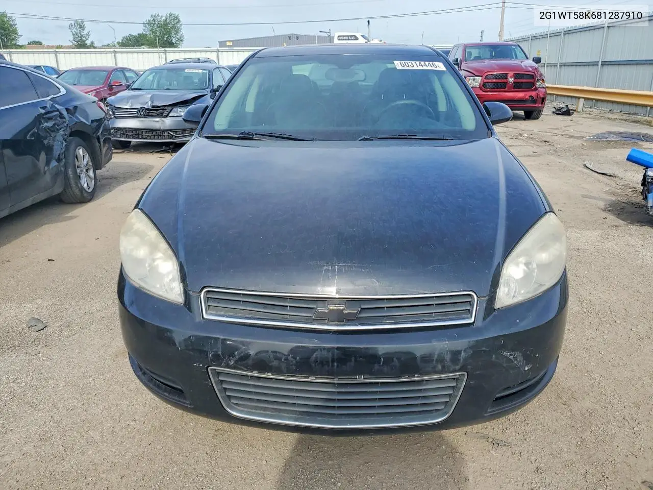 2008 Chevrolet Impala Lt VIN: 2G1WT58K681287910 Lot: 60314446