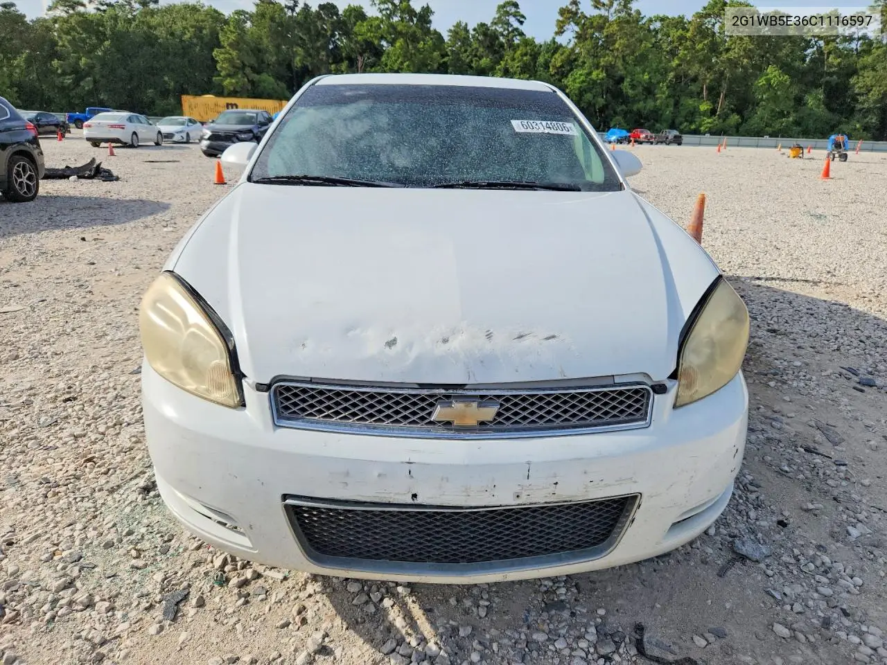 2012 Chevrolet Impala Lt VIN: 2G1WB5E36C1116597 Lot: 60314806