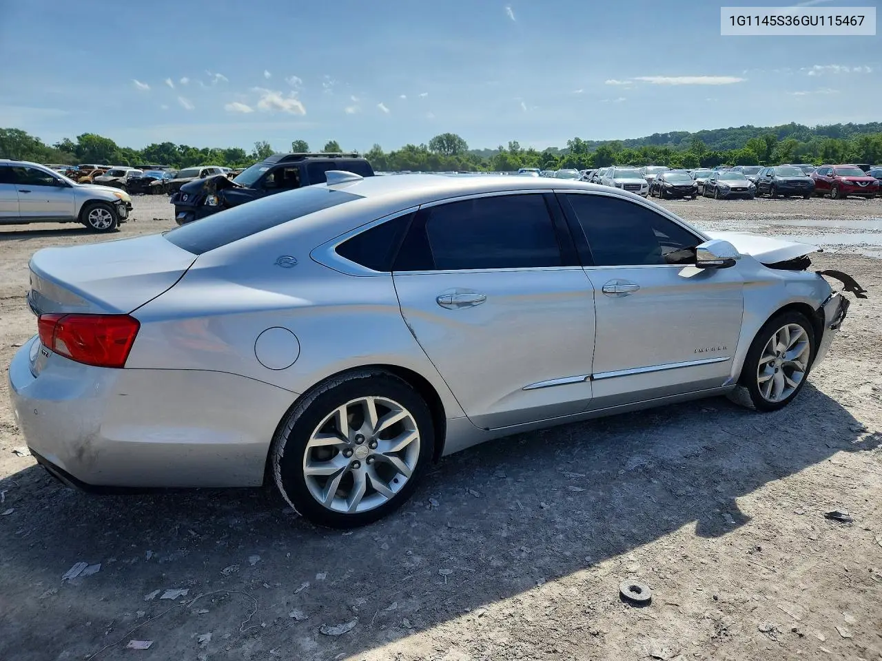 2016 Chevrolet Impala Ltz VIN: 1G1145S36GU115467 Lot: 56573796