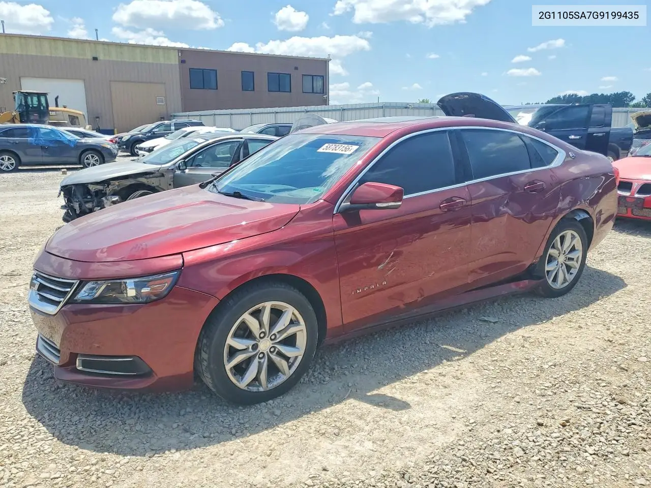 2016 Chevrolet Impala Lt VIN: 2G1105SA7G9199435 Lot: 58783156